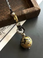 Artisan Flower Knot Charm – Blooming Harmony – Ink Wash - Image 4