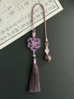 Artisan Flower Knot Charm – Blooming Harmony – Amethyst Mist