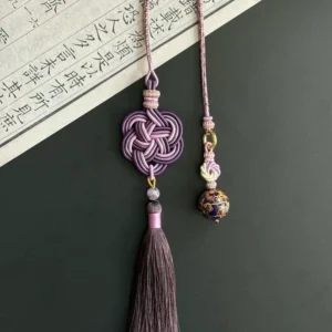 Artisan Flower Knot Charm – Blooming Harmony – Amethyst Mist