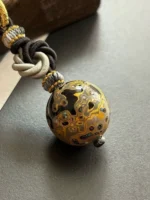 Artisan Flower Knot Charm – Blooming Harmony – Ink Wash - Image 5