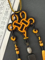 Artisan Dust Knot Charm – Zen Guardian – Golden Tiger - Image 2