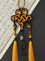 Artisan Dust Knot Charm – Zen Guardian – Golden Tiger