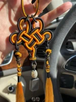 Artisan Dust Knot Charm – Zen Guardian – Golden Tiger - Image 5