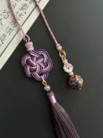 Artisan Flower Knot Charm – Blooming Harmony – Amethyst Mist - Image 2