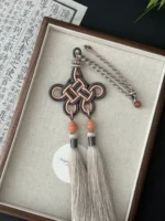 Artisan Dust Knot Charm – Infinite Fortune – Antique Rose - Image 3