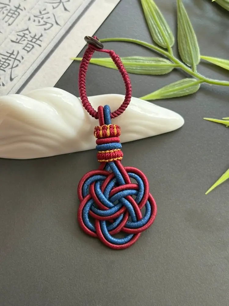 bs4-750px(18) Artisan Flower Knot Charm – Blooming Harmony – Imperial Lapis - Image 1