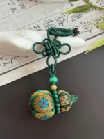Song Brocade Gourd Bag Charm – Verdant Malachite