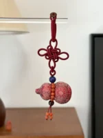 Song Brocade Gourd Car Charm – Celestial Lapis - Image 3