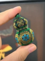 Song Brocade Gourd Bag Charm – Verdant Malachite - Image 5