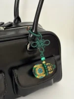 Song Brocade Gourd Bag Charm – Verdant Malachite - Image 4