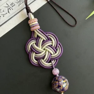Artisan Flower Knot Charm – Blooming Harmony – Ethereal Lavender
