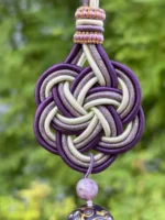 Artisan Flower Knot Charm – Blooming Harmony – Ethereal Lavender - Image 3
