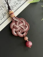 Artisan Flower Knot Charm – Blooming Harmony – Sakura Blush - Image 2