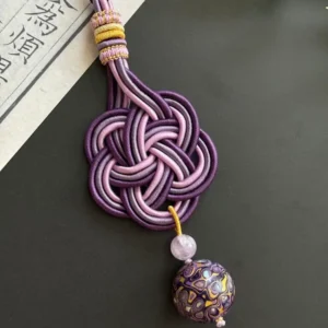 Artisan Flower Knot Charm – Blooming Harmony – Royal Amethyst