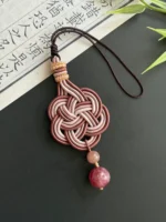 Artisan Flower Knot Charm – Blooming Harmony – Sakura Blush