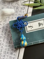 Artisan Mystic Knot Keychain – Infinite Fortune – Celestial Blue - Image 2