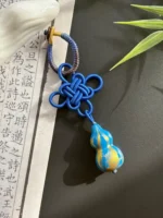 Artisan Mystic Knot Keychain – Infinite Fortune – Celestial Blue - Image 4