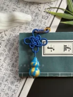 Artisan Mystic Knot Keychain – Infinite Fortune – Celestial Blue