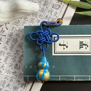 Artisan Mystic Knot Keychain – Infinite Fortune – Celestial Blue