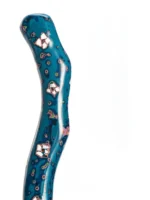 Chinese Lacquer Hair Stick – Ethereal Opal Accent – Deep Luster Finish - Image 4