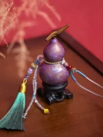 Chinese Lacquer Gourd – Imperial Amethyst – Traditional Carving
