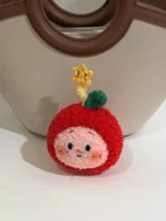 Crochet Apple Figurine Charm – Amigurumi Fruit Accessory Gift - Image 3