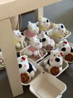 Crochet Westie Figurine Charm – Floral Knit Accessory - Image 10