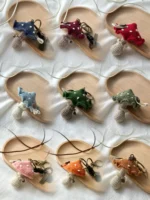 Crochet Mushroom Figurine Charm – Shetland Wool Knit Accessory Gift - Image 6