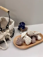 Crochet Mushroom Figurine Charm – Shetland Wool Knit Accessory Gift - Image 8