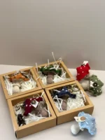 Crochet Mushroom Figurine Charm – Shetland Wool Knit Accessory Gift - Image 3