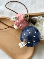 Crochet Mushroom Figurine Charm – Shetland Wool Knit Accessory Gift - Image 12