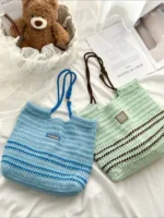 Crochet Pleated Texture Tote – Minimalist Shoulder Accessory - Image 4