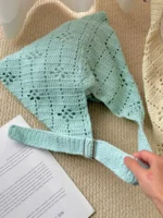 Crochet Hobo Shoulder Tote – Hollow Cotton Knit Accessory - Image 4