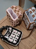 Crochet Waffle Texture Bag – Convertible Top Handle Accessory - Image 14