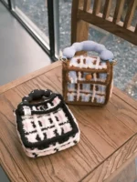 Crochet Waffle Texture Bag – Convertible Top Handle Accessory - Image 17