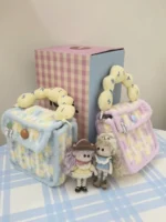 Crochet Waffle Texture Bag – Convertible Top Handle Accessory - Image 5