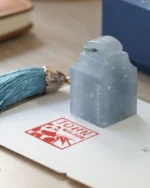 Custom Name Stone Seal Stamp – Panda Motif & Tassel Gift Box