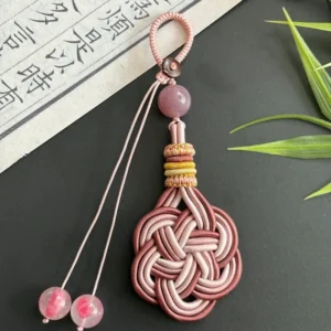 Artisan Flower Knot Charm – Blooming Harmony – Rose Aura