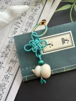 Artisan Knot Keychain – Infinite Fortune – Malachite Guardian - Image 2