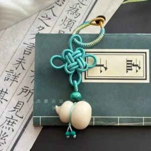 Artisan Knot Keychain – Infinite Fortune – Malachite Guardian