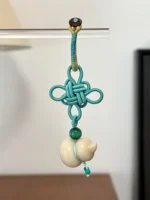 Artisan Knot Keychain – Infinite Fortune – Malachite Guardian - Image 4