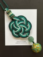 Artisan Flower Knot Charm – Blooming Harmony – Dunhuang Fluorite - Image 3