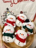 Crochet Snowman Figurine Charm – Handcrafted Winter Ornament & Car Accessory - Image 13