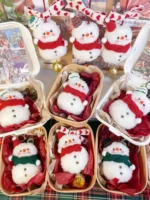 Crochet Snowman Figurine Charm – Handcrafted Winter Ornament & Car Accessory - Image 4