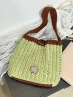 Crochet Textured Tote – Chunky Knit Shoulder Accessory - Image 9