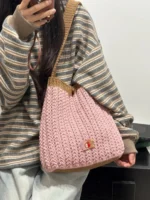 Crochet Textured Tote – Chunky Knit Shoulder Accessory - Image 15
