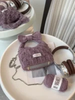 Crochet Bow Figurine Bag – Convertible Mini Chain Crossbody - Image 2