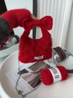 Crochet Bow Figurine Bag – Convertible Mini Chain Crossbody - Image 7