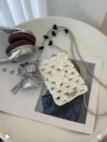 Crochet Shell & Star Phone Pouch – Ocean Motif Crossbody - Image 7