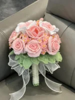 Crochet Pink Gradient Arrangement – Romantic Wedding Décor - Image 5